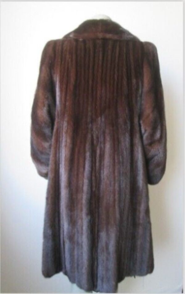 Mink Fur Coat Jacket SUPERB Sz 6 Female Natural Dark Pastel - Image 5