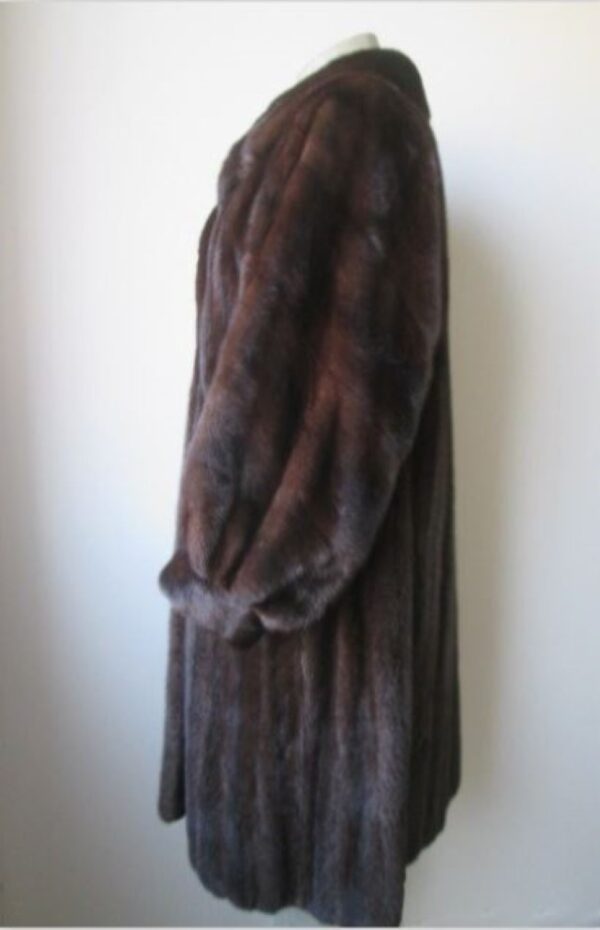 Mink Fur Coat Jacket SUPERB Sz 6 Female Natural Dark Pastel - Image 4
