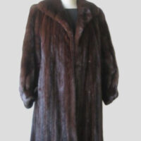 Mink Fur Coat Jacket SUPERB Sz 6 Female Natural Dark Pastel