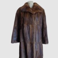 Muskrat Fur Coat Excellent Sz 8/10