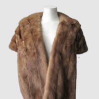 Mink Fur Stole Wrap Cape 14" x 60" Large WEDDING Mint+