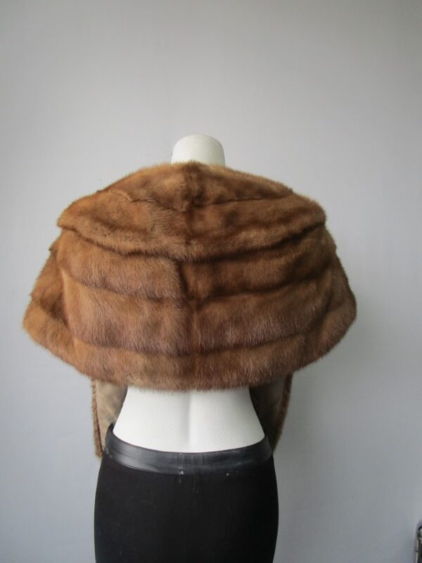Mink Fur Stole Wrap Cape 14" x 60" Large WEDDING Mint+ - Image 2
