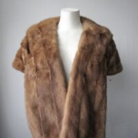 Mink Fur Stole Wrap Cape 14" x 60" Large WEDDING Mint+