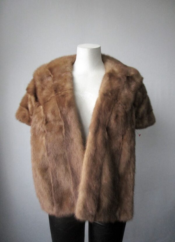 Mink Fur Stole Wrap Cape 14" x 60" Large WEDDING Mint+