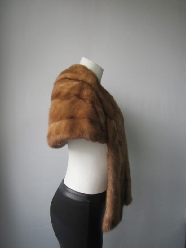 Mink Fur Stole Wrap Cape 14" x 60" Large WEDDING Mint+ - Image 3