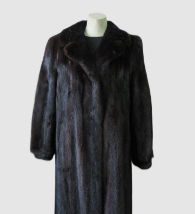Mink Fur Coat Jacket Sz 12 SUPERB Natural Dark Ranch
