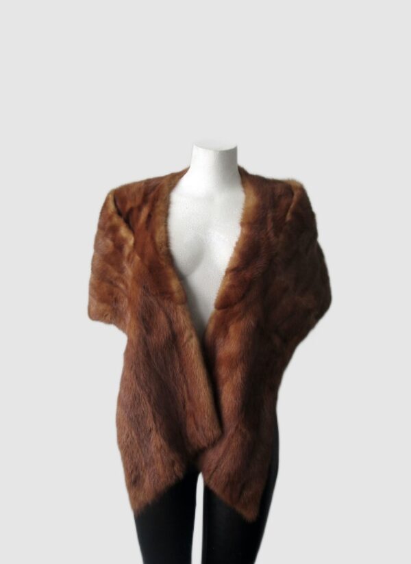 Mink Fur Shawl Stole Wrap Cape Wedding MINT