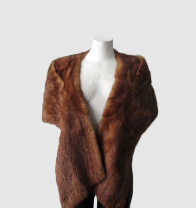 Mink Fur Shawl Stole Wrap Cape Wedding MINT
