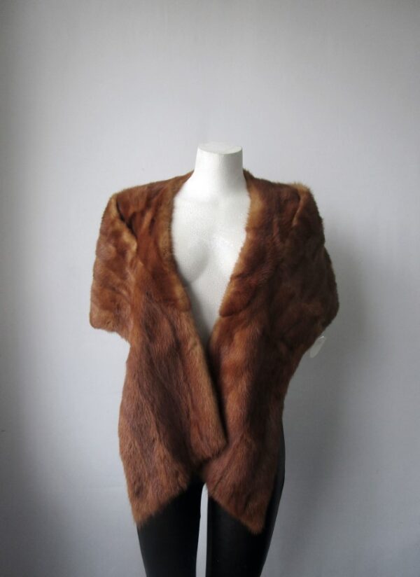 Mink Fur Shawl Stole Wrap Cape Wedding MINT