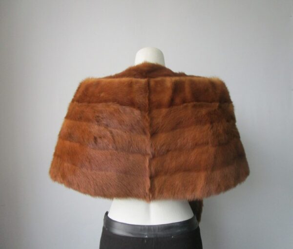 Mink Fur Shawl Stole Wrap Cape Wedding MINT - Image 2