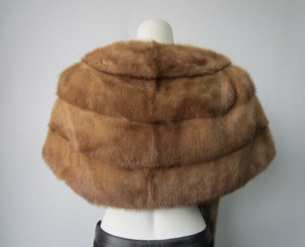Mink Fur Stole Wrap Cape Wedding MINT - Image 2