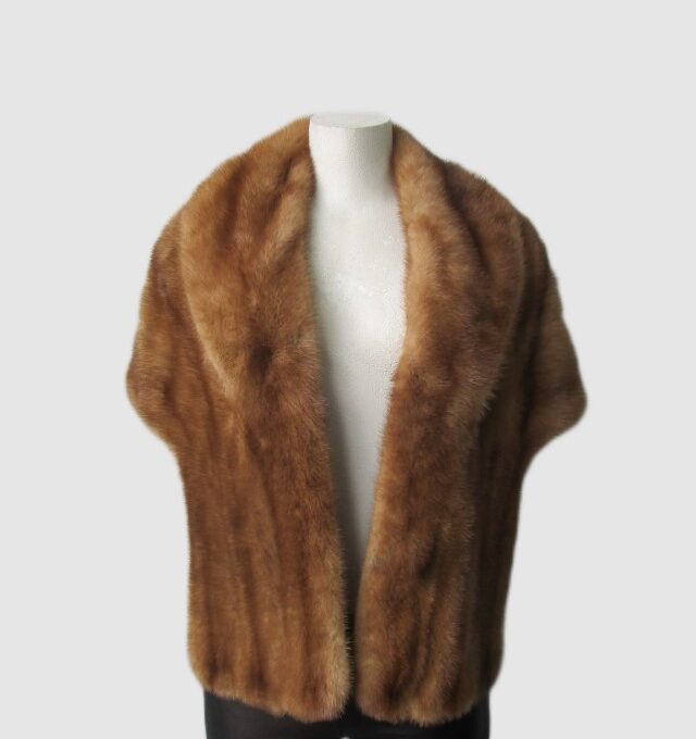 Mink Fur Shawl Stole Wrap Cape WEDDING Mint