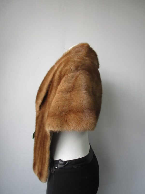 Mink Fur Shawl Stole Wrap Cape WEDDING Mint - Image 2