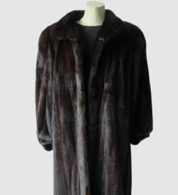 Mink Fur Coat Jacket Superb Sz 14 Natural Dark Ranch