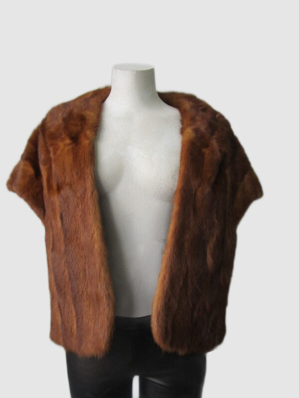 Mink Fur Stole Wrap Cape 56"X 14" MINT Chinese Mink