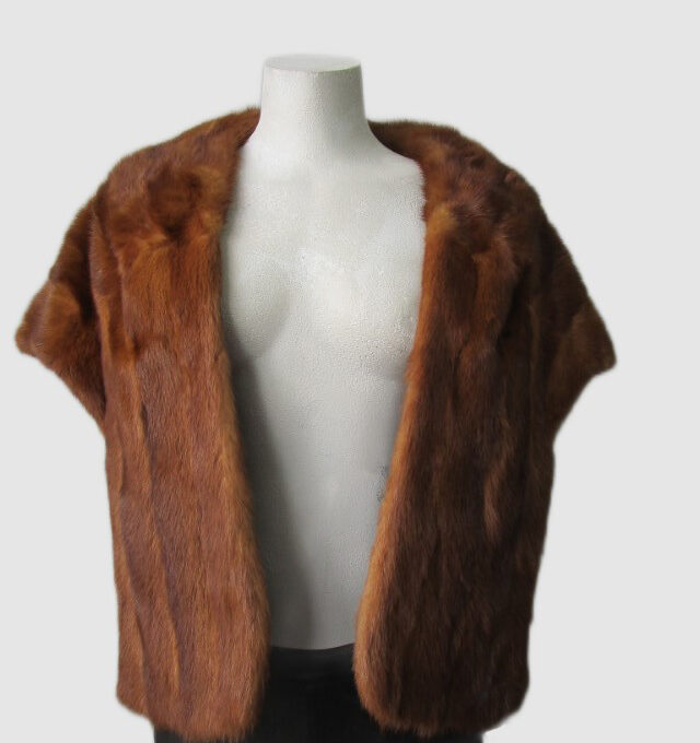 Mink Fur Stole Wrap Cape 56"X 14" MINT Chinese Mink