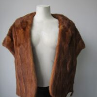 Mink Fur Stole Wrap Cape 56"X 14" MINT Chinese Mink