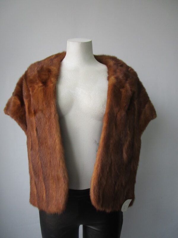 Mink Fur Stole Wrap Cape 56"X 14" MINT Chinese Mink