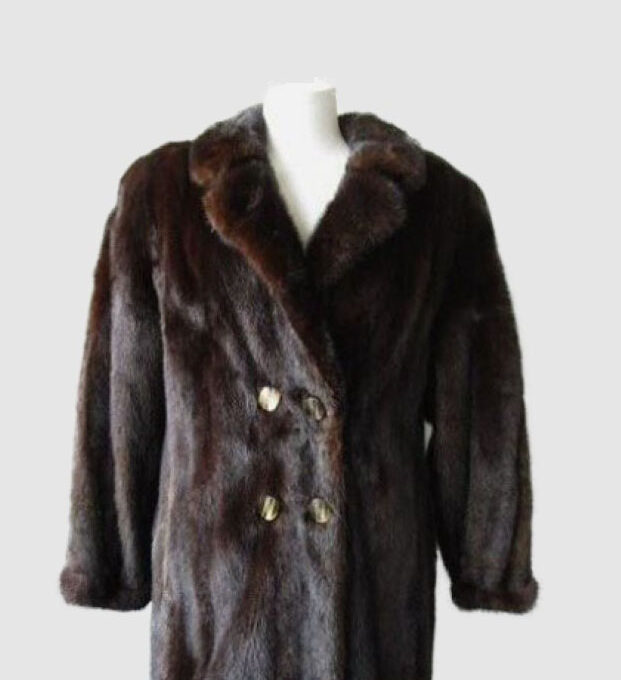 Mink Fur Coat Jacket MINT+ Sz 10 Natural Dark Ranch