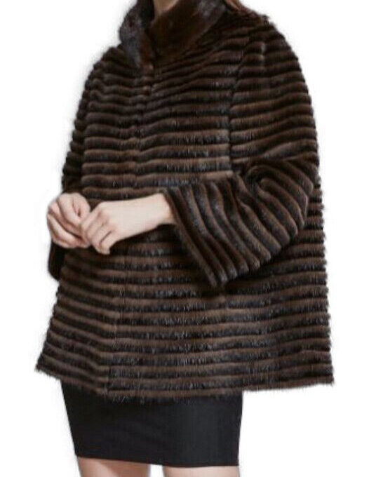 Mink and Rex Rabbit Fur Bolero Jacket Coat  Sz M L XL