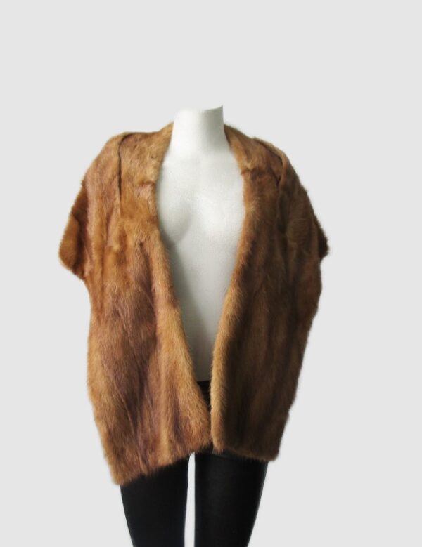 Mink Fur Stole Wrap Cape MINT Wedding