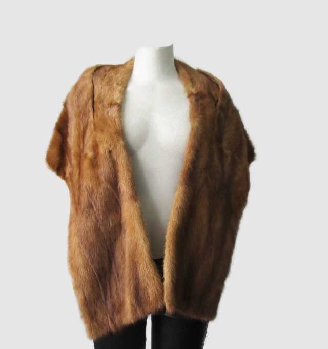 Mink Fur Stole Wrap Cape MINT Wedding