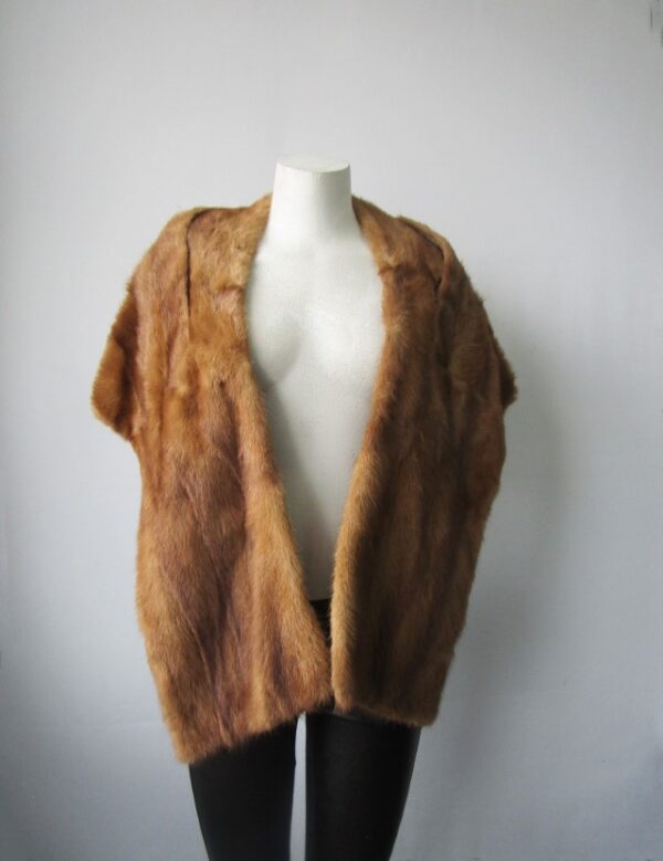Mink Fur Stole Wrap Cape MINT Wedding