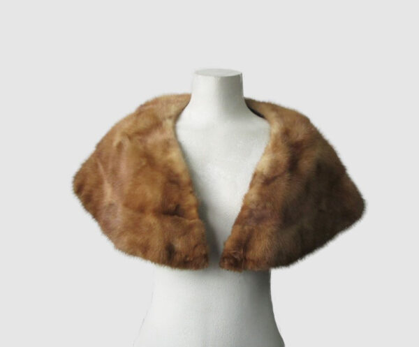 Mink Fur Collar Shawl Stole Wrap Cape MINT