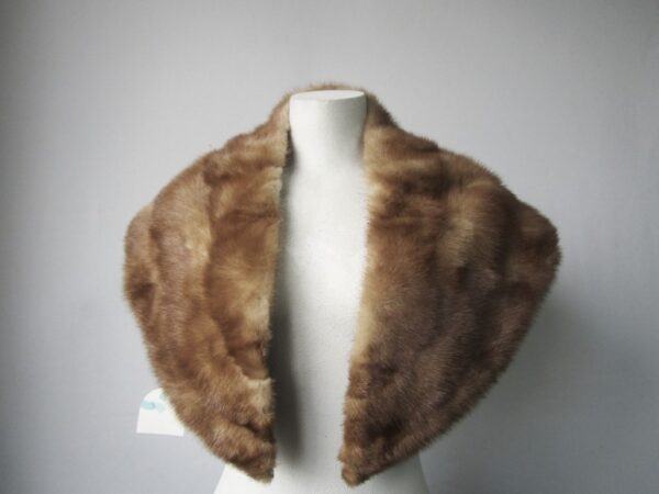 Mink Fur Collar Shawl Stole Wrap Cape MINT Wedding