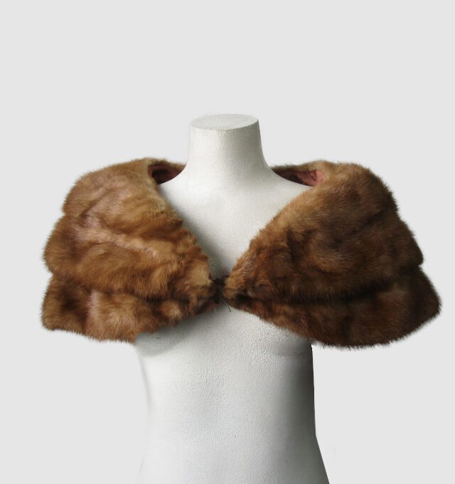 Mink Fur Cape Shawl Stole Wrap Cape MINT