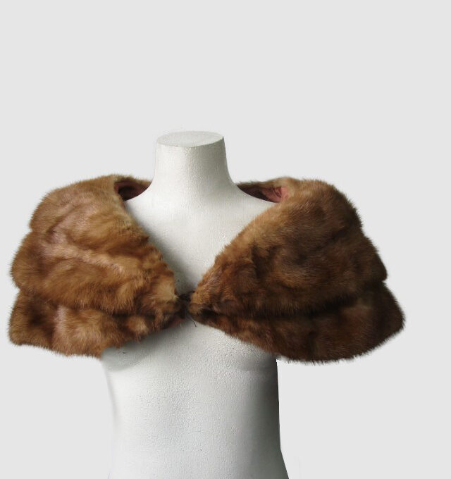 Mink Fur Cape Shawl Stole Wrap Cape MINT