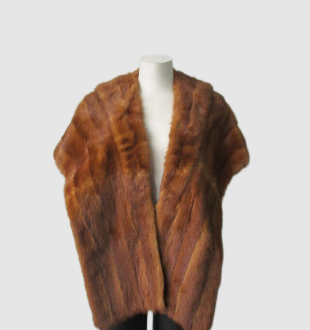 Mink Fur Stole Wrap Cape Vintage Very Good Chinese Mink