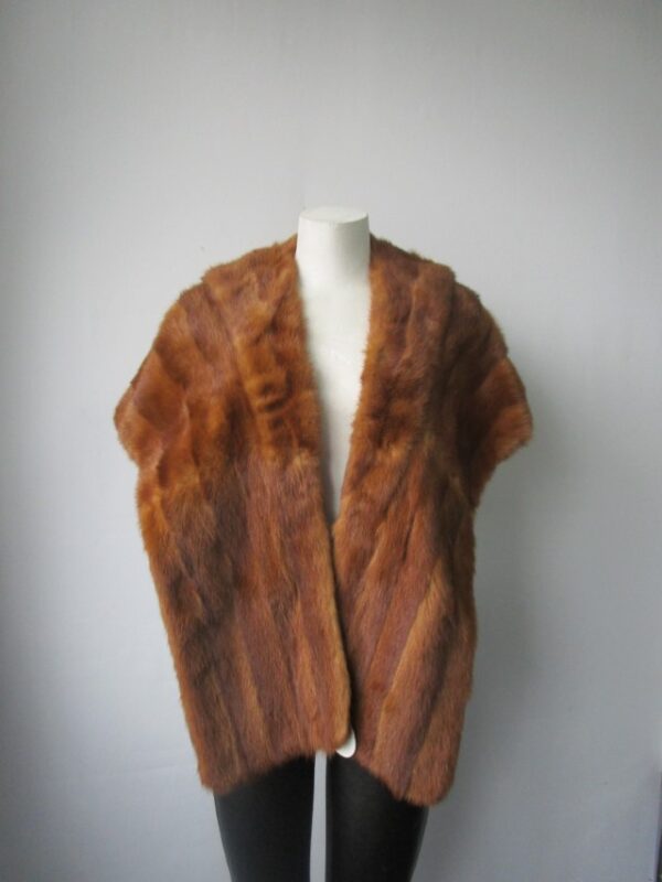 Mink Fur Stole Wrap Cape Vintage Very Good Chinese Mink