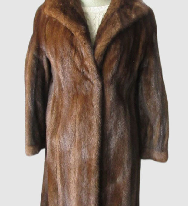 Mink Fur Coat Jacket MINT+ Sz 10 Natural Dark Pastel