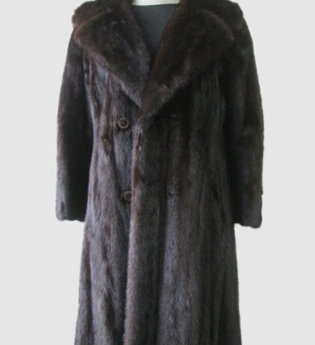 Mink Fur Coat Jacket MINT Sz 8 Natural Dark Ranch