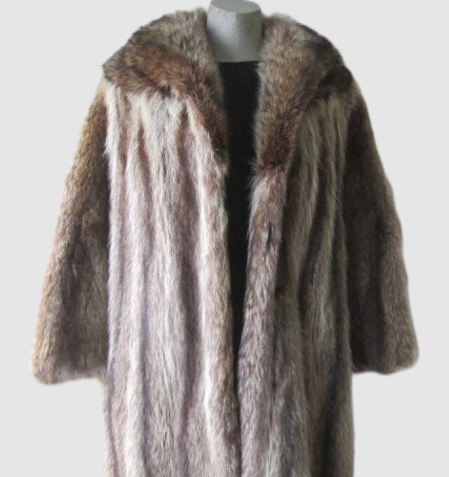 Raccoon Fur Coat Jacket MINT Sz 10/12 M/L