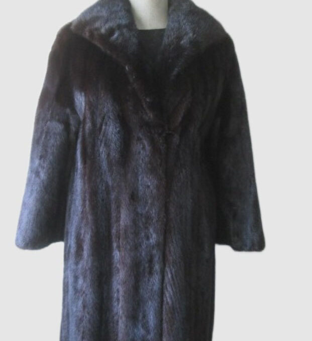 Mink Fur Coat Mint+ Sz 8 Natural Dark Ranch