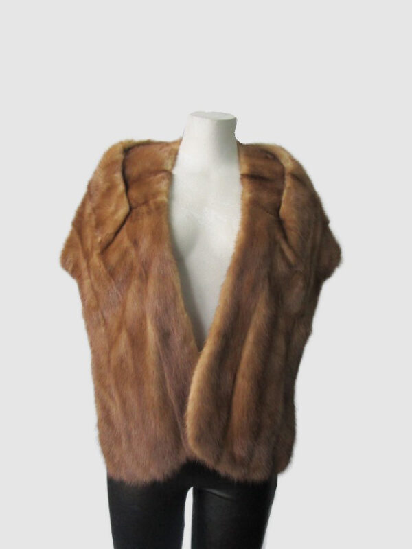 Mink Fur Shawl Stole Wrap Cape Wedding MINT