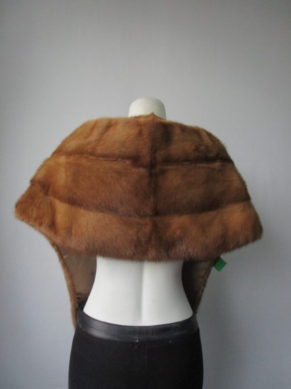 Mink Fur Shawl Stole Wrap Cape Wedding MINT - Image 3