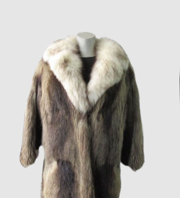 Raccoon & Fox Fur Coat Jacket MINT Sz 4
