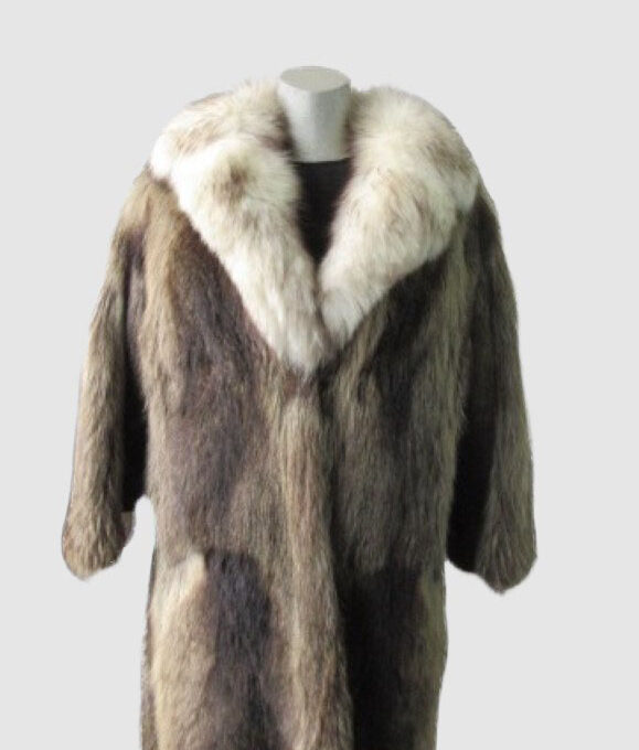 Raccoon & Fox Fur Coat Jacket MINT Sz 4