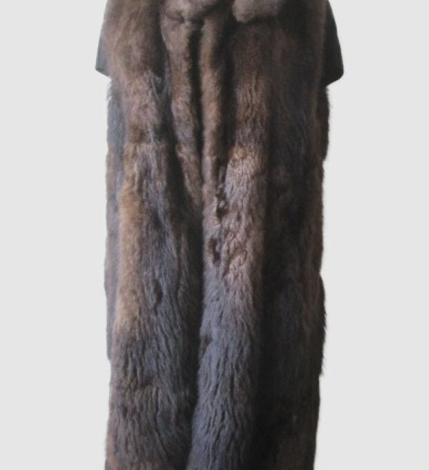 Opossum Fur Lining Vest SUPERB Sz 8 Brown
