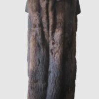 Opossum Fur Lining Vest SUPERB Sz 8 Brown