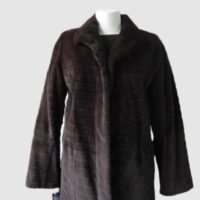 Sheared Mink Fur Coat Jacket Sz 8 Showroom New Natural Dark Brown
