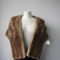 Mink Fur Stole Wrap Cape Wedding 52"x 16" MINT