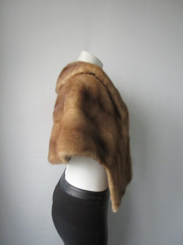 Mink Fur Stole Wrap Cape Wedding 52"x 16" MINT - Image 2