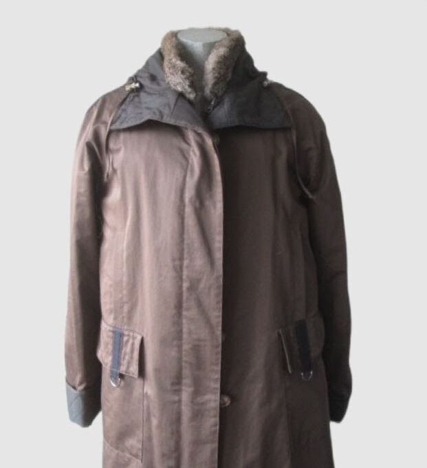 Raincoat Jacket RABBIT Fur Lining Coat MINT Sz 8