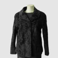 Swakara Broadtail Lamb Fur Coat Jacket Sz S
