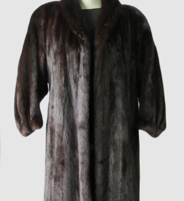 Mink Fur Coat Jacket MINT+ Sz 8 Natural Dark Ranch