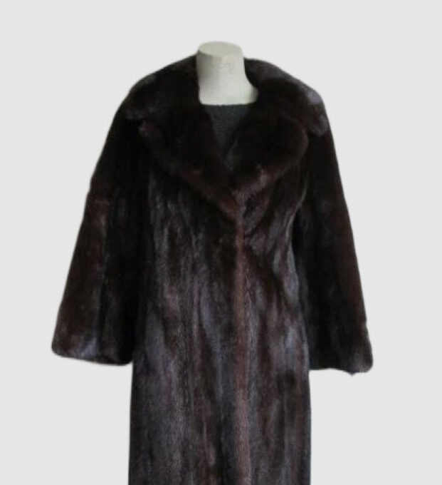 Mink Fur Coat Jacket SUPERB Sz 6/8 Natural Dark Pastel